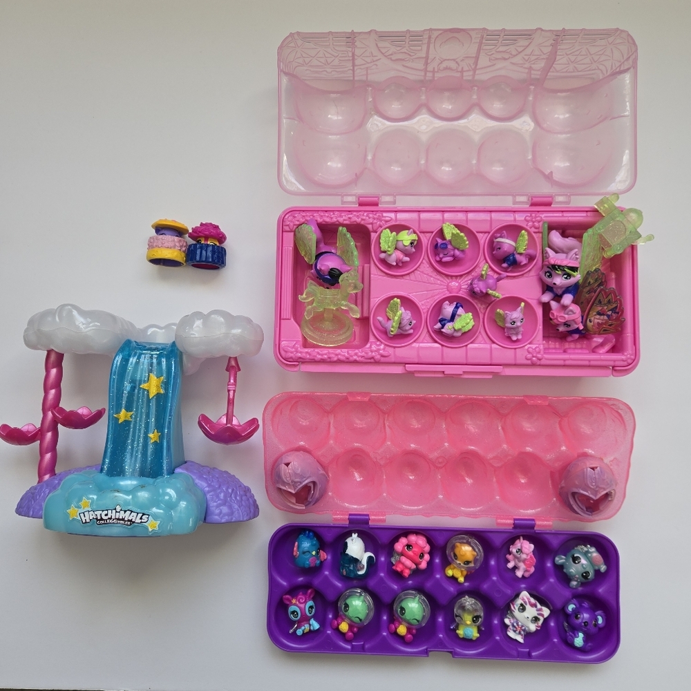 Hatchimals Figures Sets And Waterfall Play Set